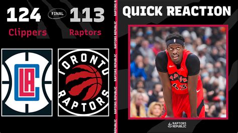 raptors box score|Clippers 124.